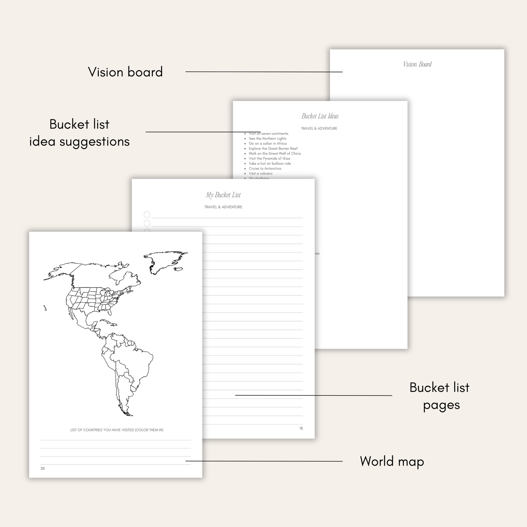 Bucket List Journal