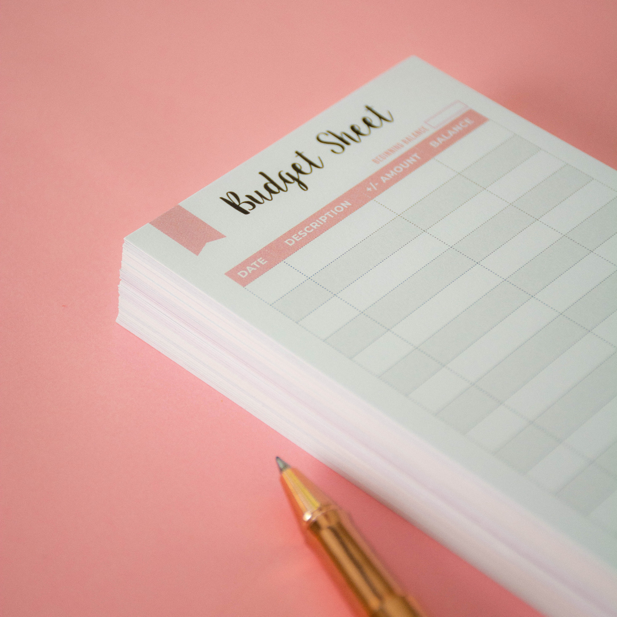 Budget Sheets