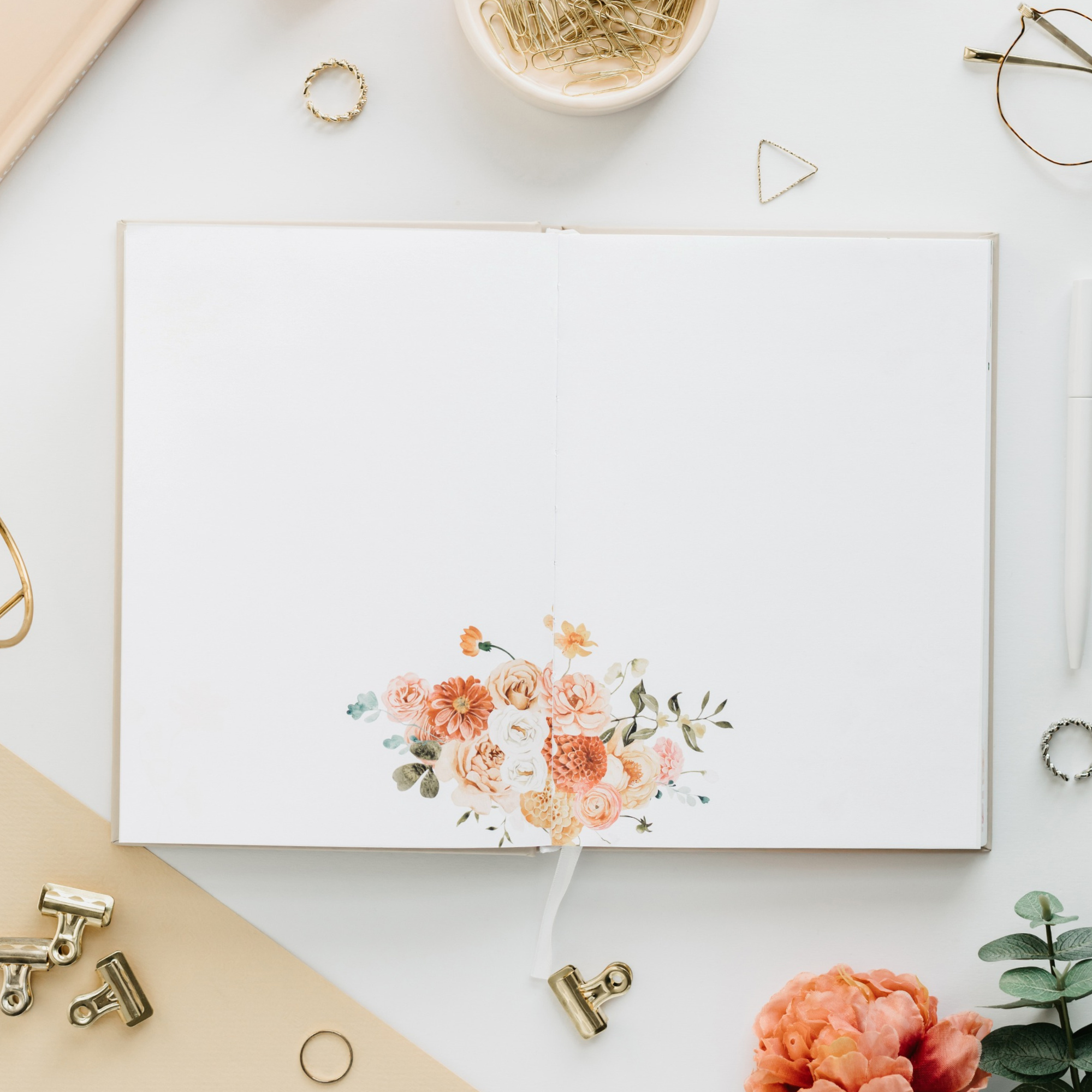 Floral Blank Journal