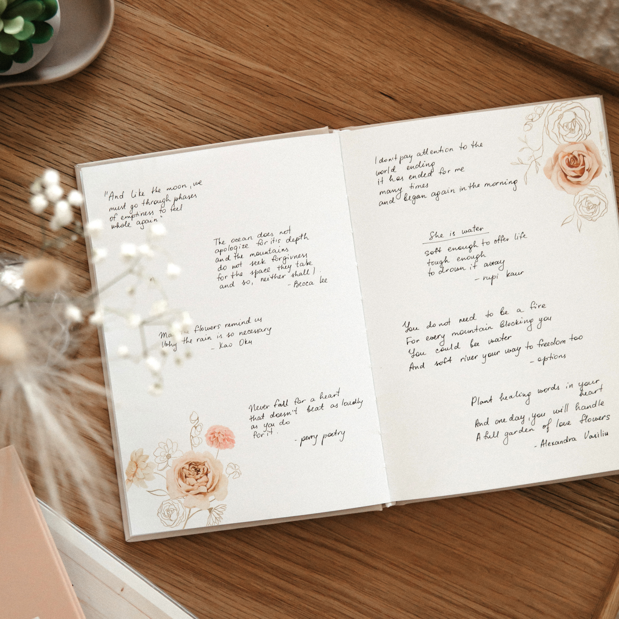 Floral Blank Journal