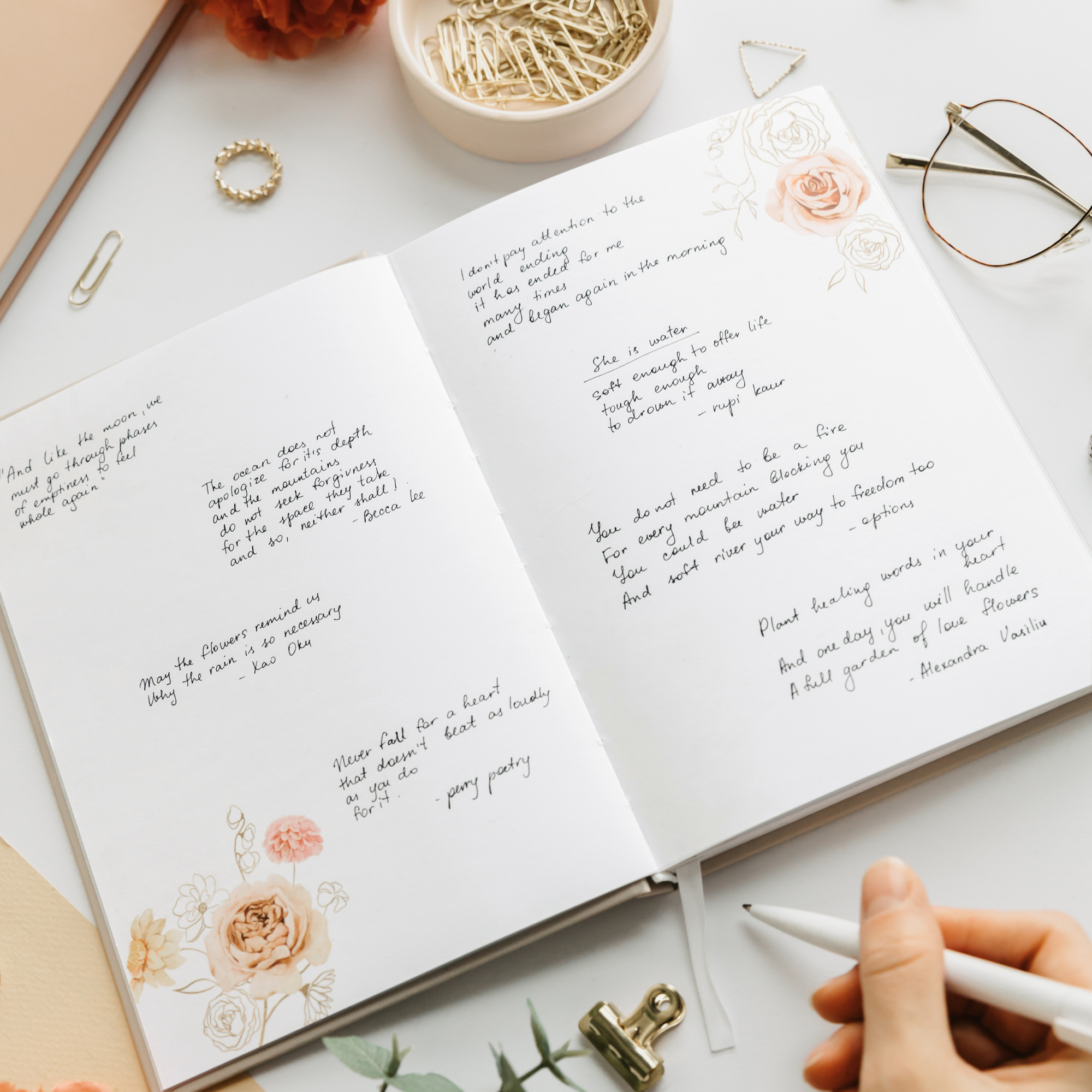 Floral Blank Journal