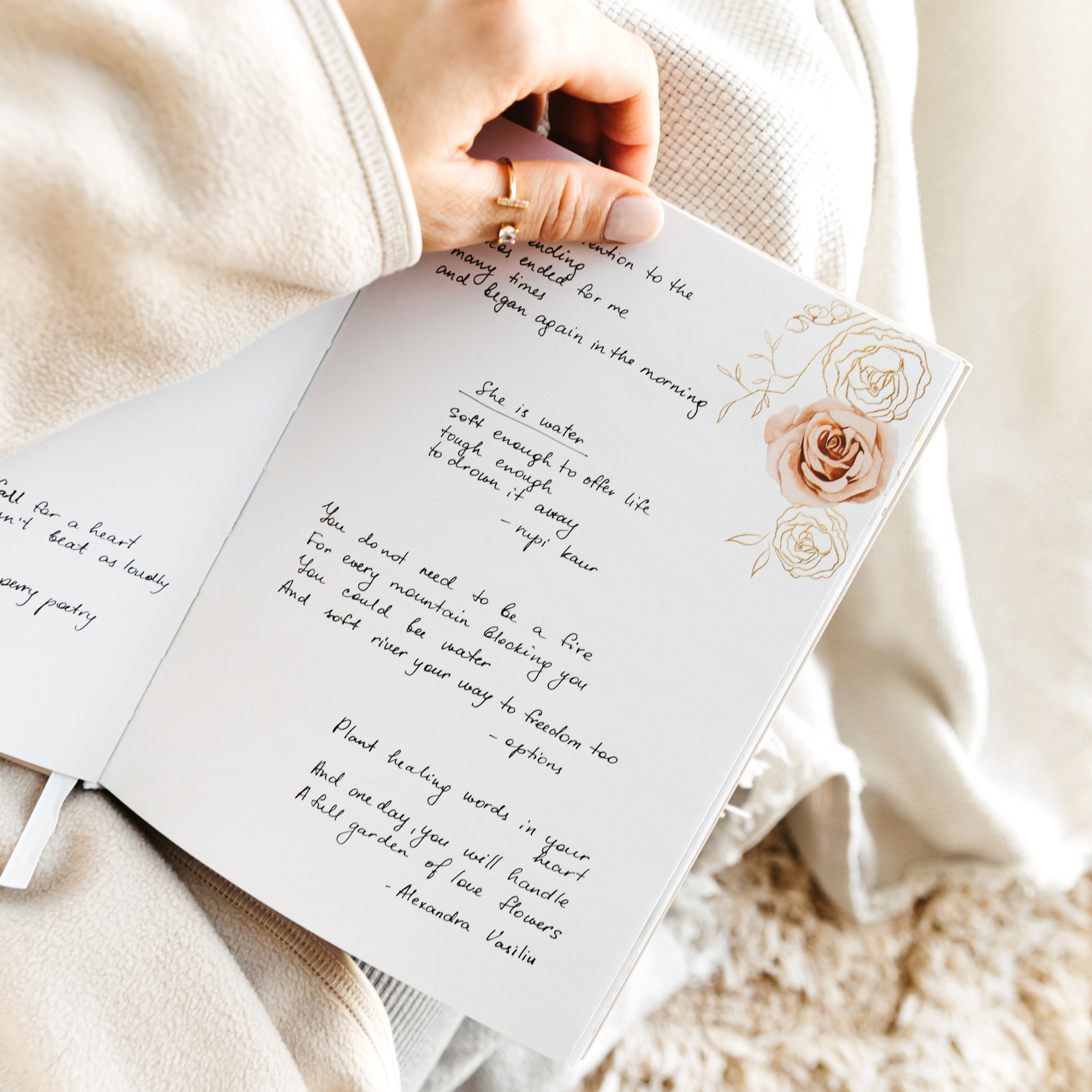 Floral Blank Journal