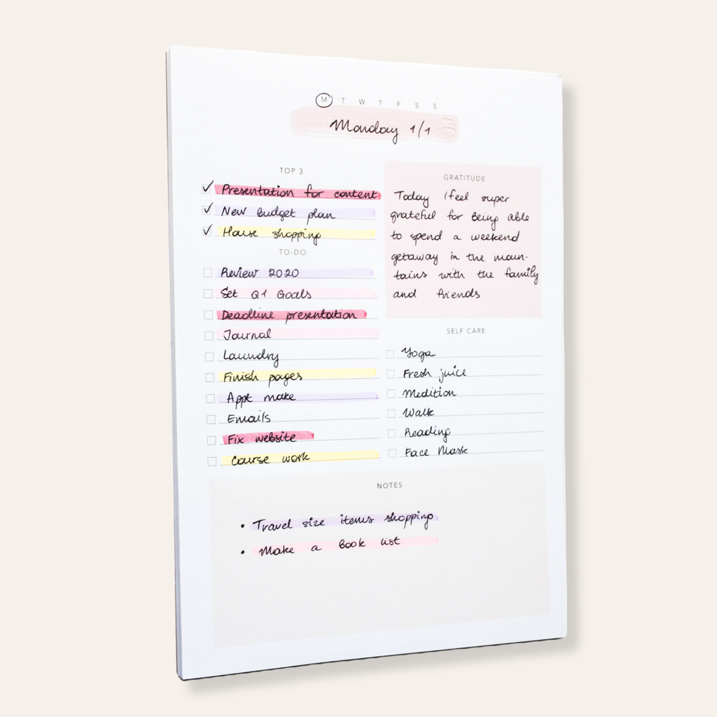 Daily Planner Notepad