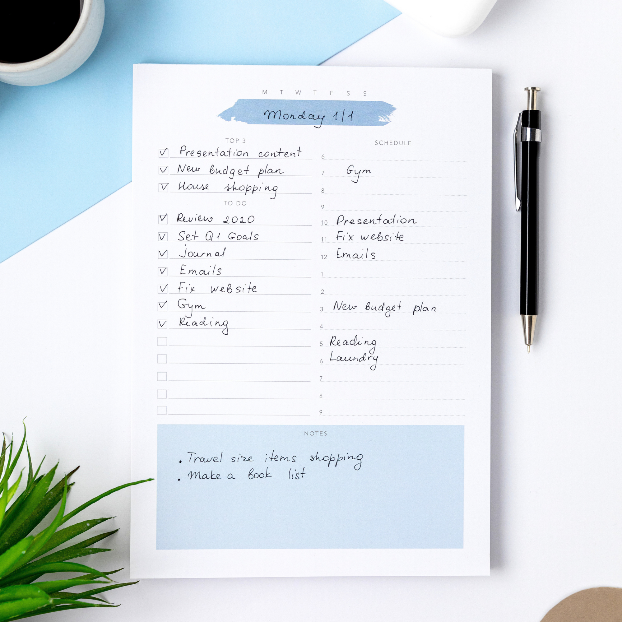 Daily Planner Notepad