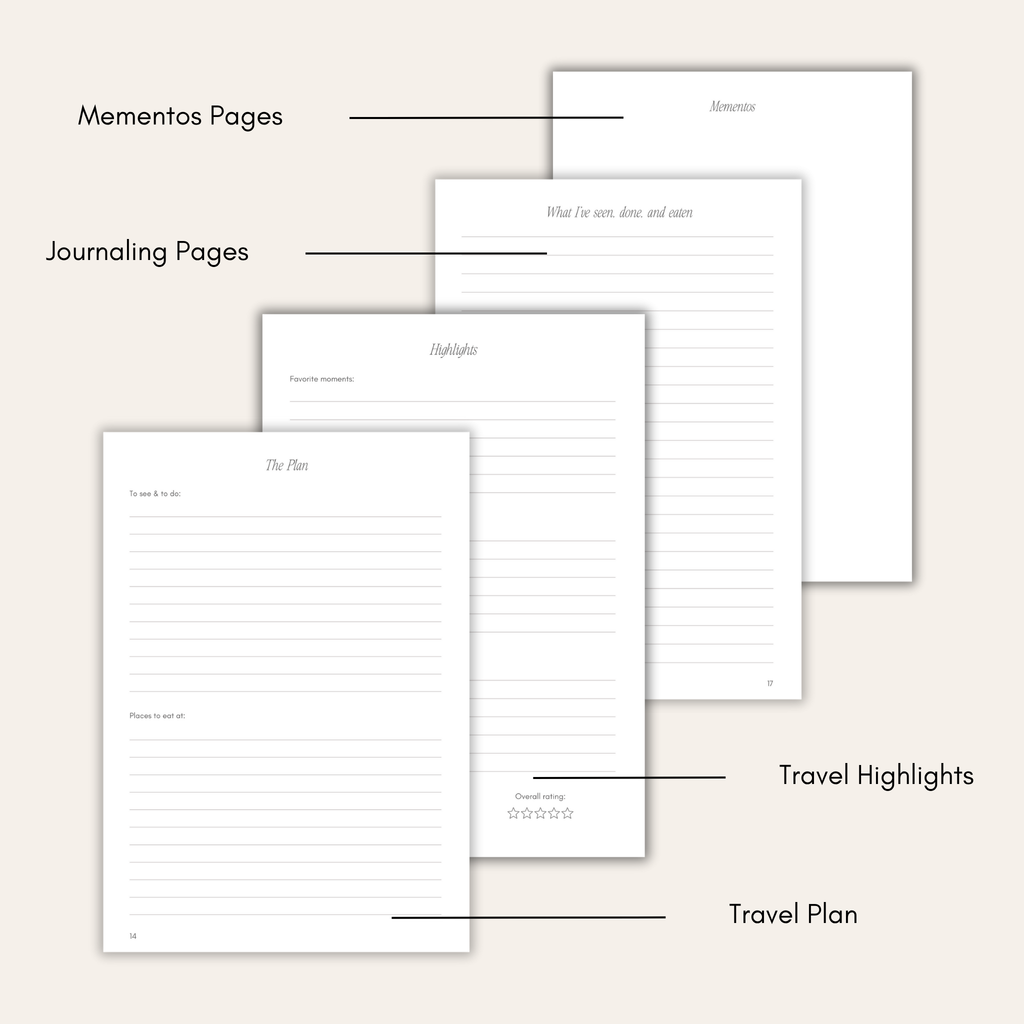 Linen Travel Journal