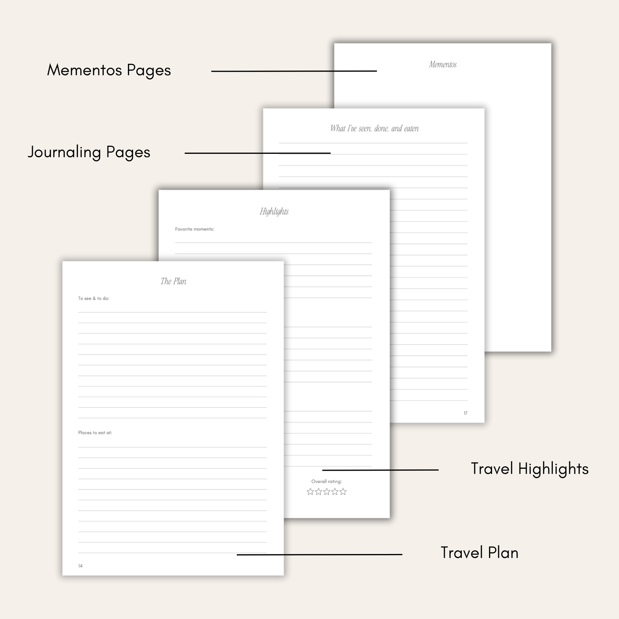 Linen Travel Journal