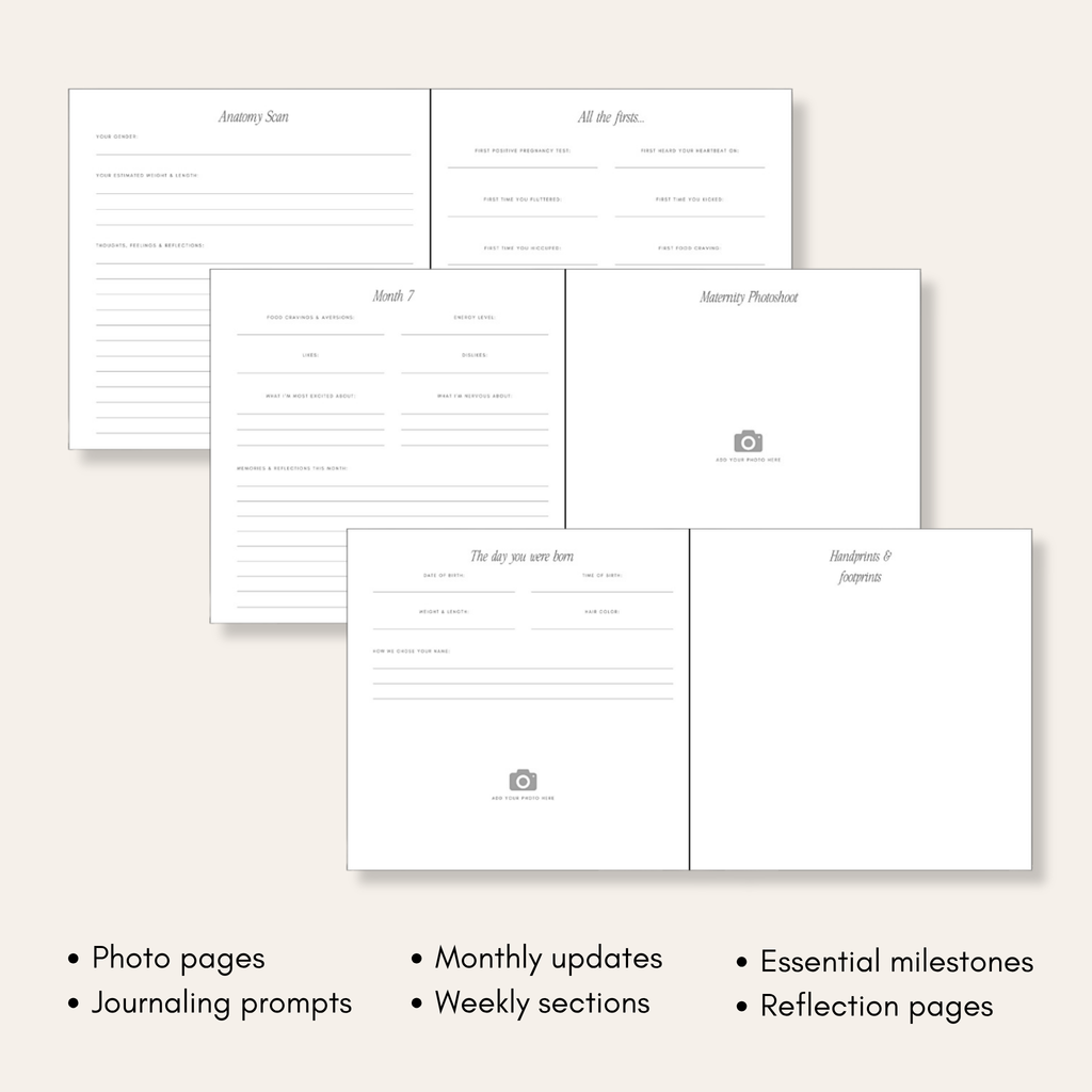 Linen Pregnancy Journal
