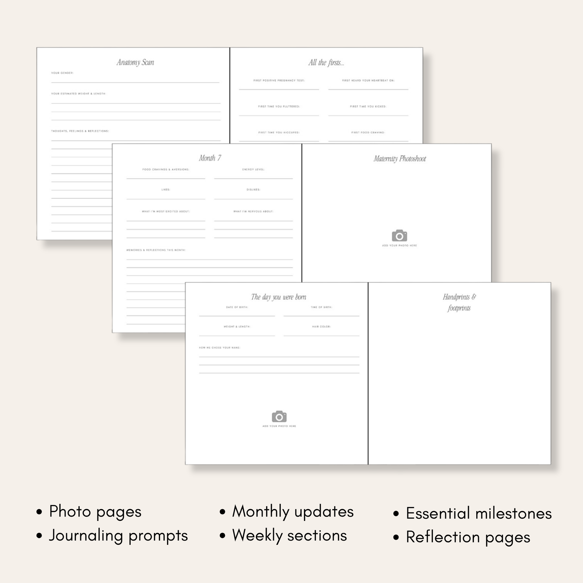 Linen Pregnancy Journal