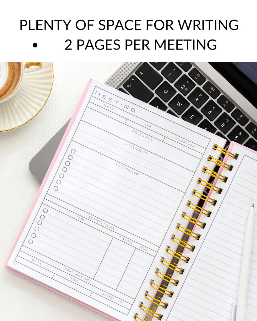 Structured Notes Example In Notebook Meeting Notebook for Work: Empower Your Productivity with Structured N ...
