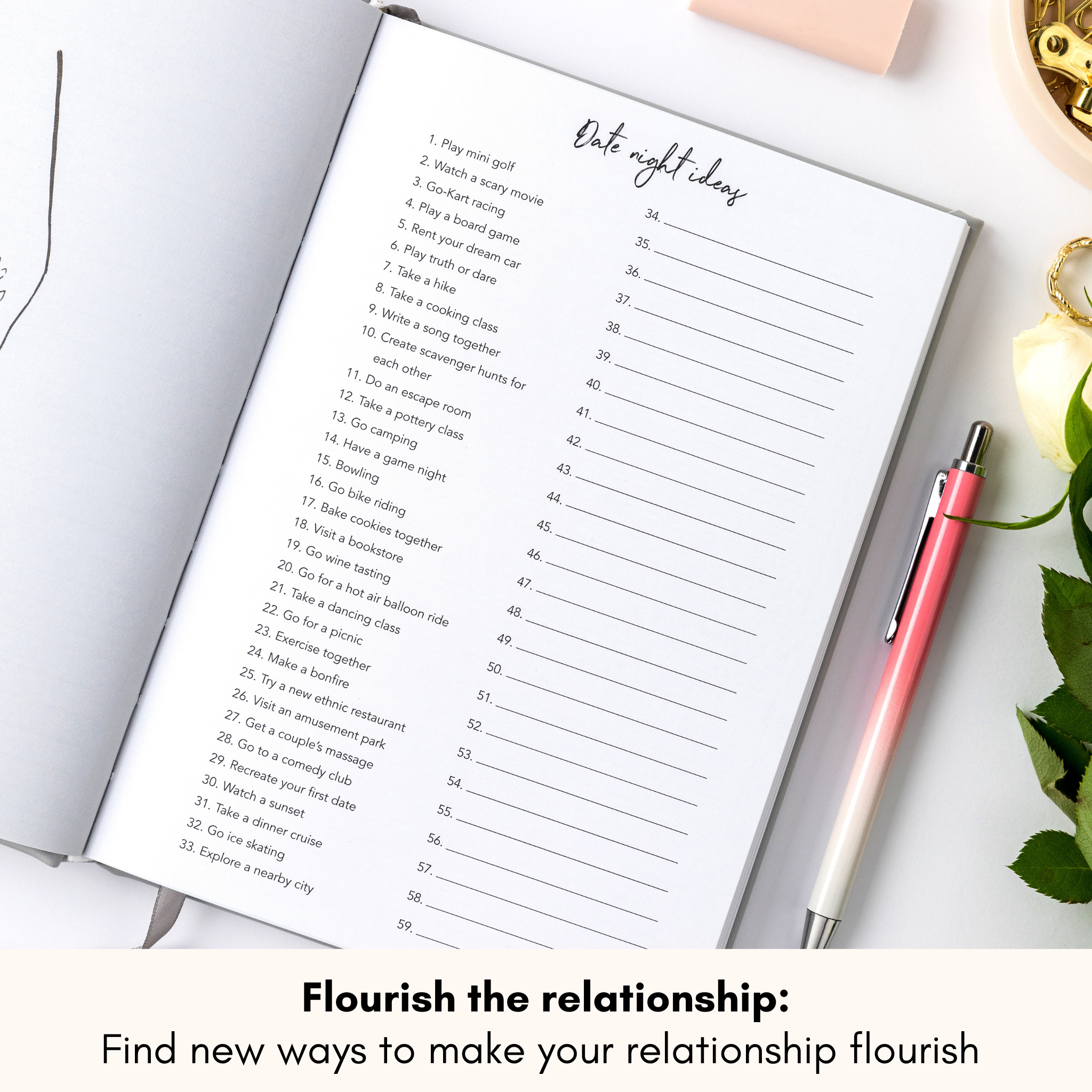 Couples Journal – Relationship Workbook to Fill Out Together - Anniversary & Marriage Gift