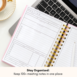 Meeting Notebook For Work – Project Planner, Work Organization & Productivity Tool