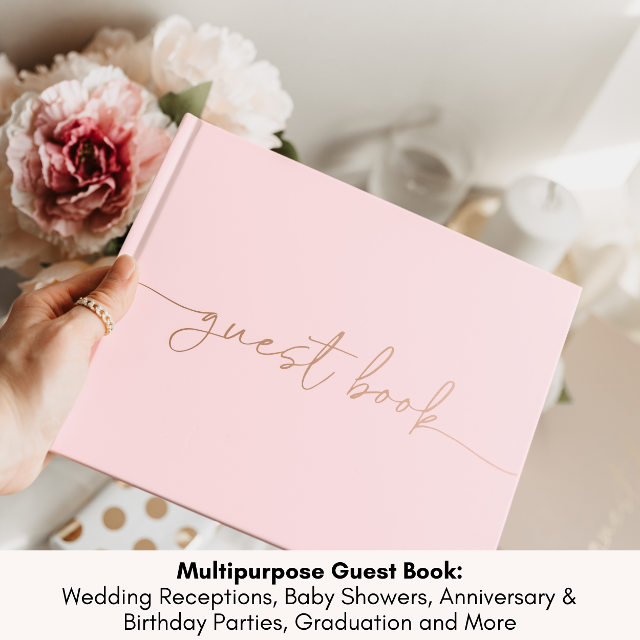 Wedding Guest Book – Perfect for Bridal Showers & Elegant Guest Sign-Ins