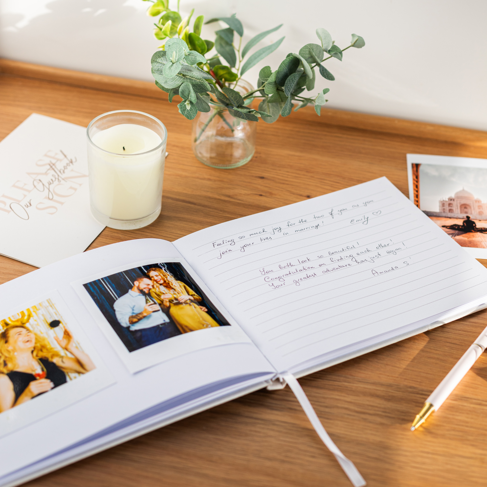 Wedding & Event Guest Book - Linen