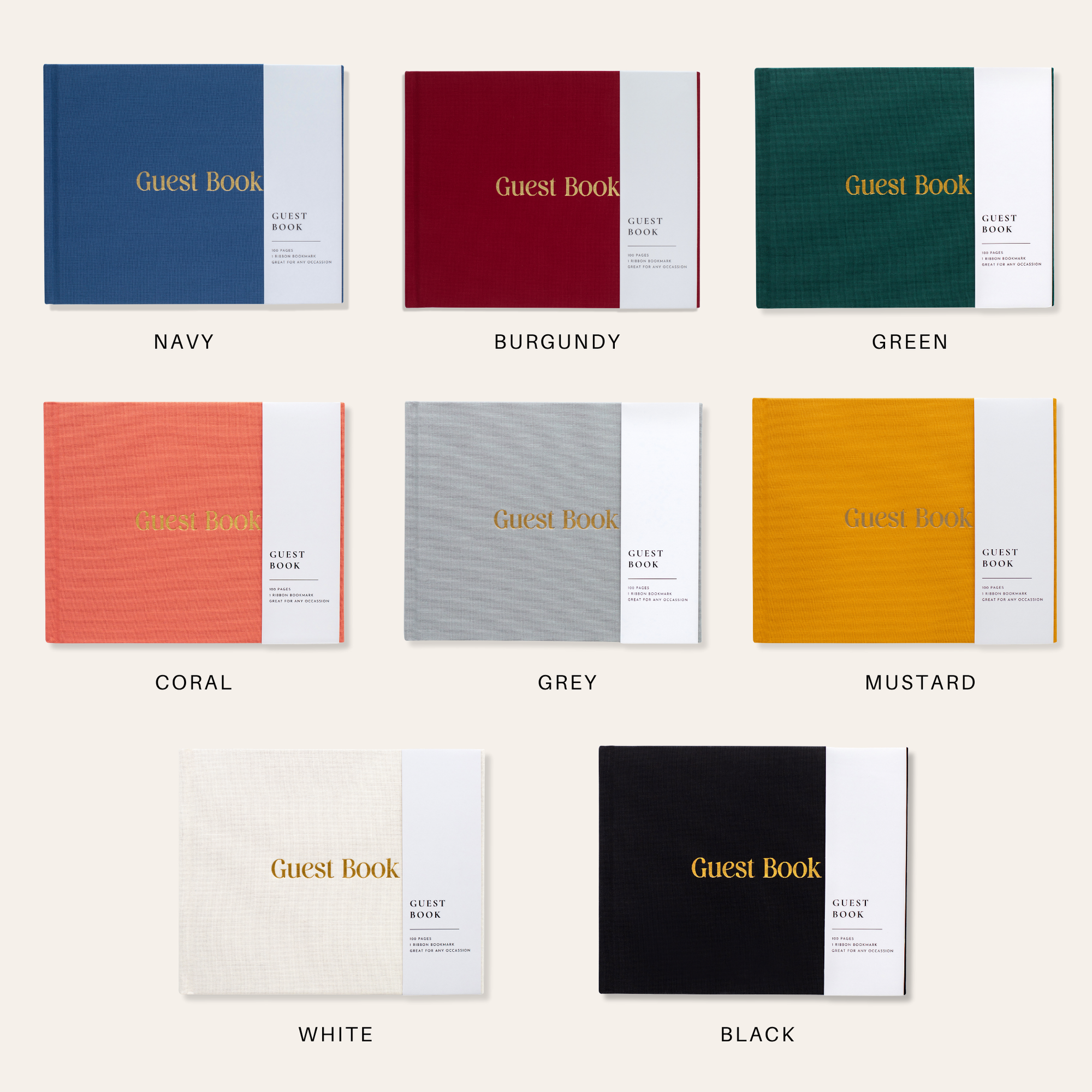 Wedding & Event Guest Book - Linen