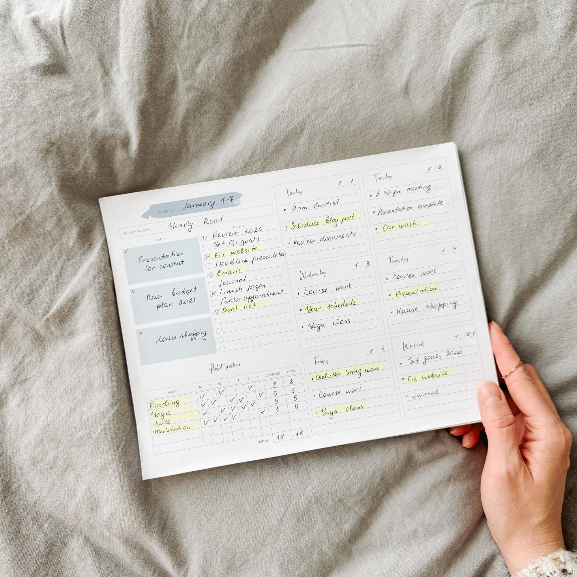 Weekly Planner Notepad