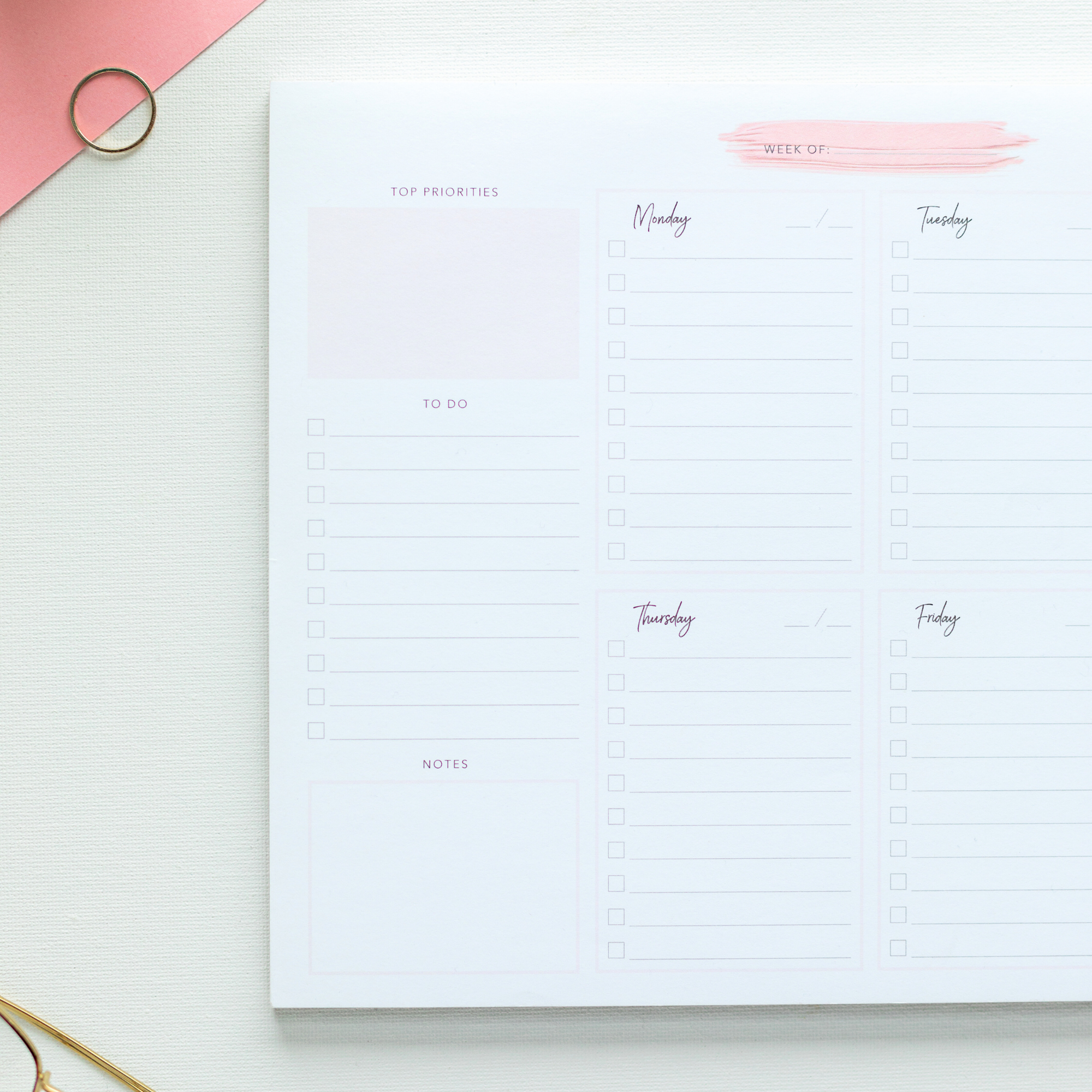 Weekly Planner Notepad