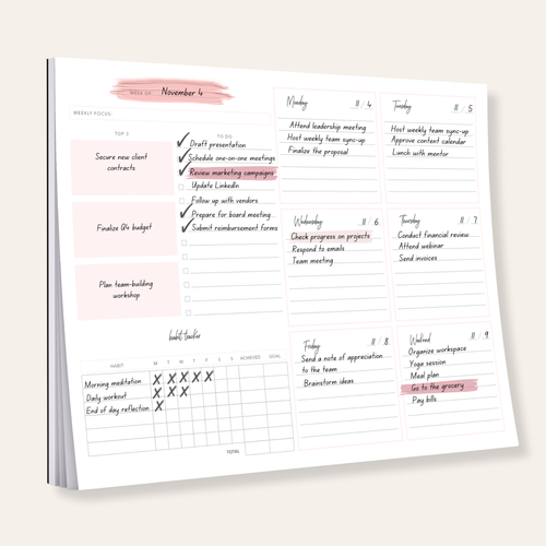 Weekly Planner Notepad