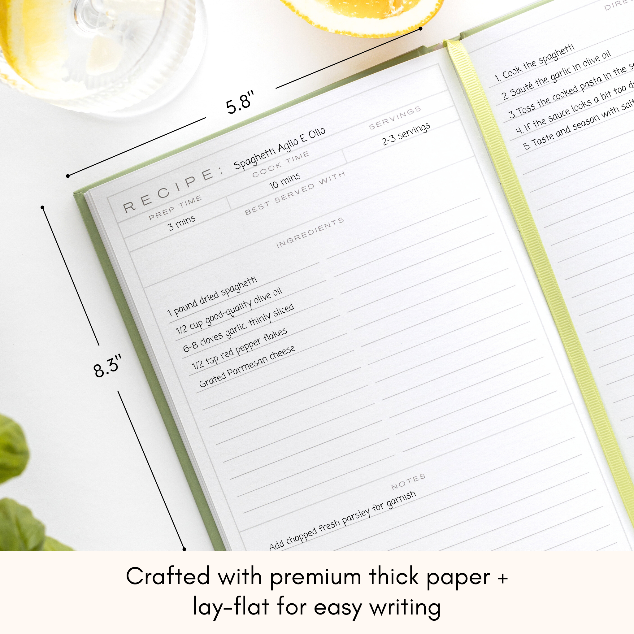 DIY Recipe Book – Blank Cookbook to Write in Your Own Recipes