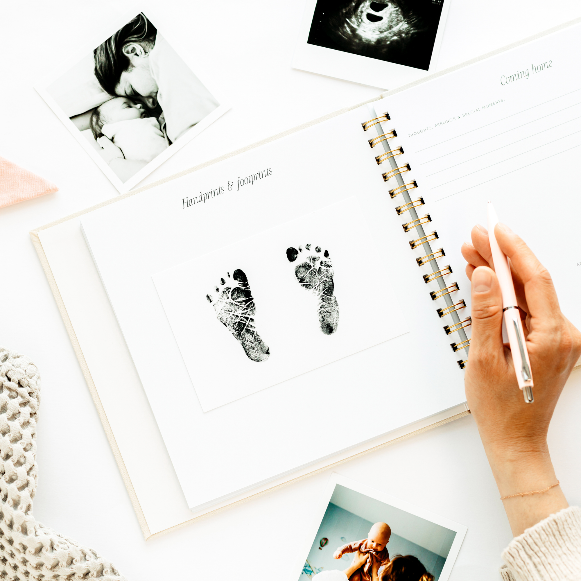 Linen Baby Memory Book