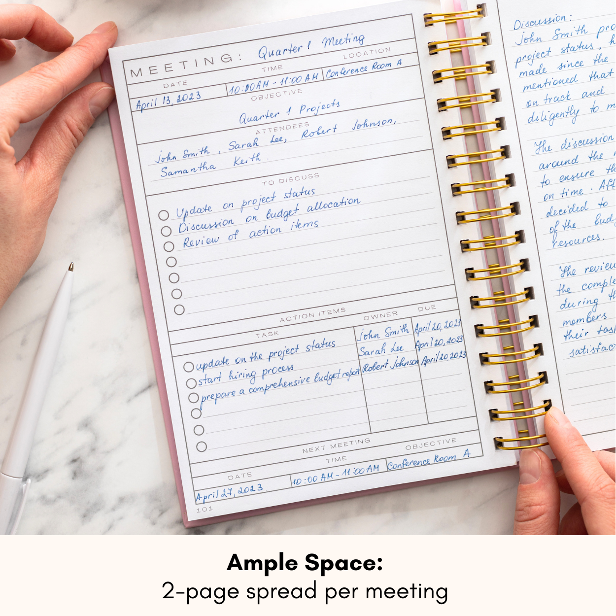 Conference Room Note Books Meeting Notebook – lamare