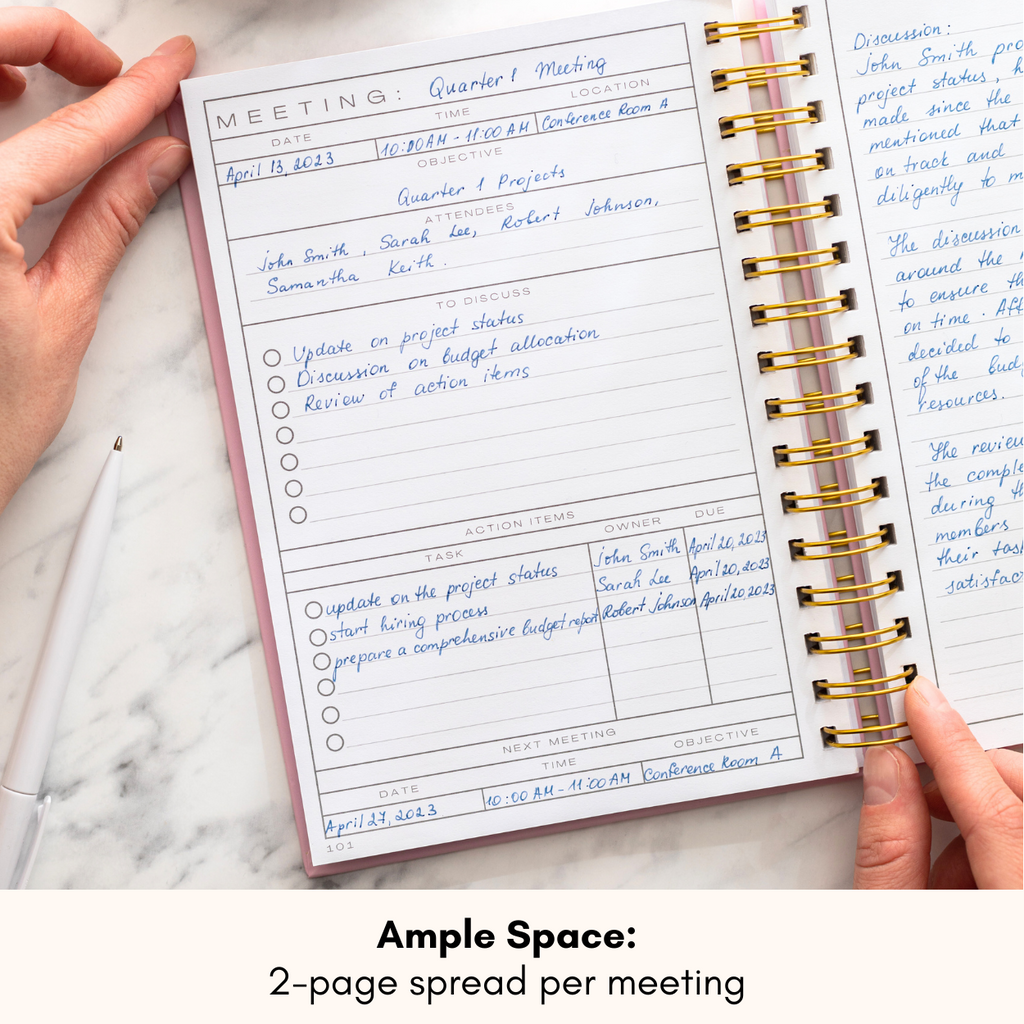 Meeting Notes Notepad Meeting Notebook – lamare