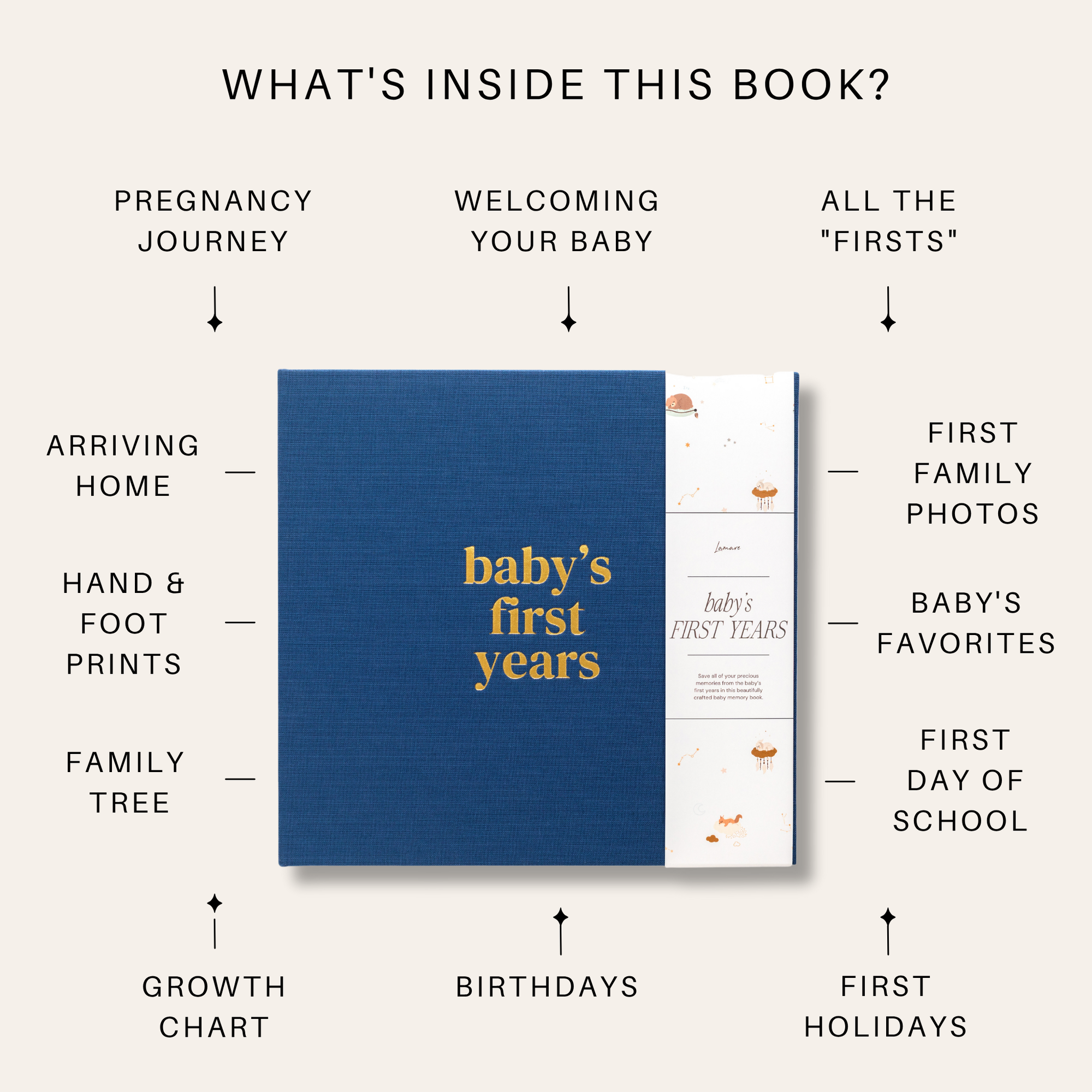 Linen Baby Memory Book