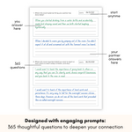 Couples Journal – Relationship Workbook to Fill Out Together - Anniversary & Marriage Gift
