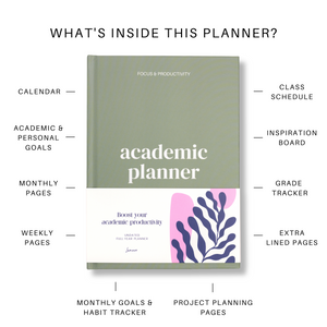 Academic Planner 2024-2025 – Student & College School Year Organizer