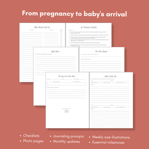 Pregnancy Journal & Planner – Timeless Memory Book for First-Time Moms