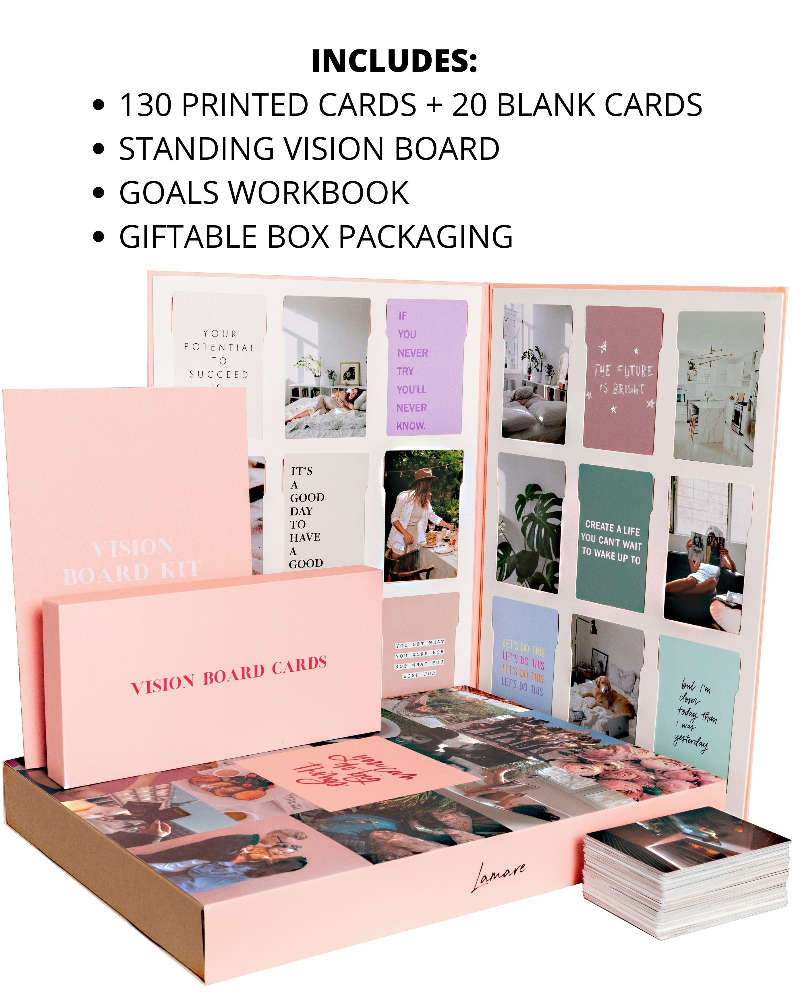  Vision Board Book 2.0 & Vision Board Kit Bundle : Health &  Household