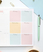 Weekly Notepad Planner: Color Version